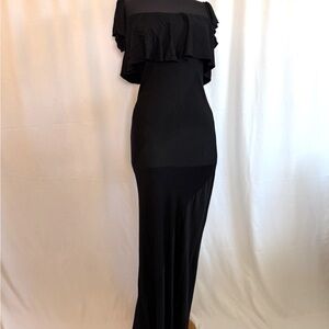 Young Fabulous & Broke Black Off The Shoulder Maxi Dress - Sz Small